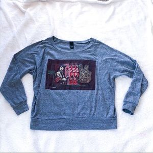 Obey Shepard Fairey Long Sleeve Gray Dolman Top M
